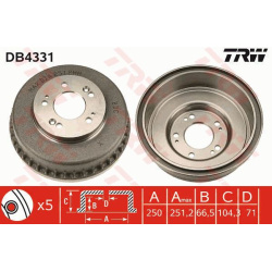 Stabdžių būgnas
                                TRW                                                DB4331, TRW, DB4331, au