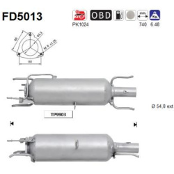 DPF, kietųjų dalelių filtras
                                                FD5013, AS, FD5013, auto detalė