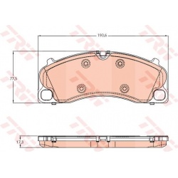 stabdžių trinkelių rinkinys, diskinis stabdys
                                TRW                                         