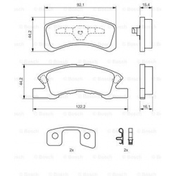 stabdžių trinkelių rinkinys, diskinis stabdys
                                BOSCH                                       