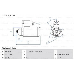 Starteris
                                BOSCH                                                0986025170, BOSCH, 0986025170,