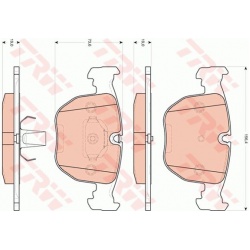 stabdžių trinkelių rinkinys, diskinis stabdys
                                TRW                                         