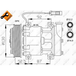 Kompresorius, oro kondicionierius EASY FIT
                                NRF                                               