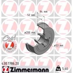 stabdžių būgnas COAT Z
                                ZIMMERMANN                                                430.1786.