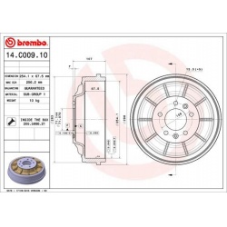 stabdžių būgnas ESSENTIAL LINE
                                BREMBO                                                14.C0