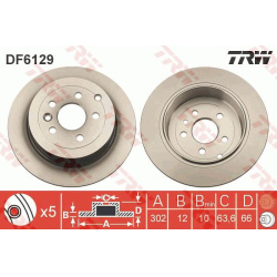 stabdžių diskas (1vnt)
                                TRW                                                DF6129, TRW, DF61
