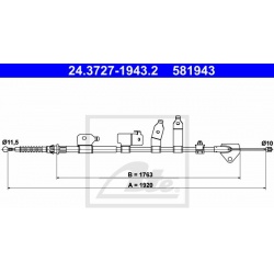 trosas, stovėjimo stabdys
                                ATE                                                24.3727-1943.2,