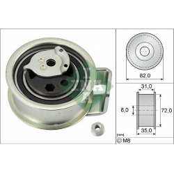 įtempiklio skriemulys, paskirstymo diržas
                                INA                                              