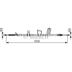 trosas, stovėjimo stabdys
                                BOSCH                                                1987482341, B