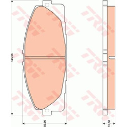 stabdžių trinkelių rinkinys, diskinis stabdys
                                TRW                                         