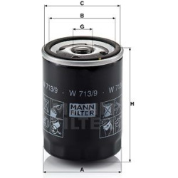 alyvos filtras
                                MANN-FILTER                                                W713/9, MANN-FILTER