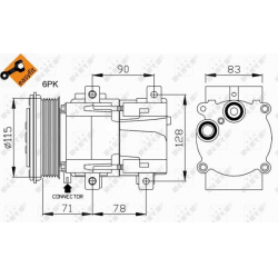Kompresorius, oro kondicionierius EASY FIT
                                NRF                                               