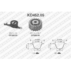 paskirstymo diržo komplektas
                                SNR                                                KD452.05, SN