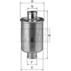 filtras, hidraulinė sistema
                                MANN-FILTER                                                W76/1