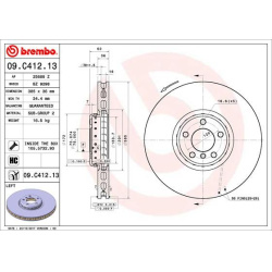 stabdžių diskas (1vnt) PRIME LINE - Composite
                                BREMBO                                       