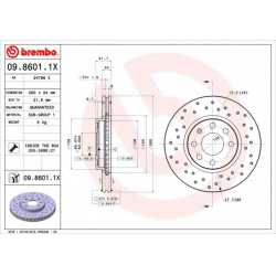 stabdžių diskas (1vnt) XTRA LINE - Xtra
                                BREMBO                                             