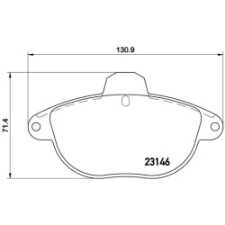 stabdžių trinkelių rinkinys, diskinis stabdys PRIME LINE
                                BREMBO                           