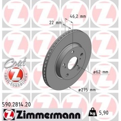 Stabdžių diskas COAT Z
                                ZIMMERMANN                                                590.2814.2