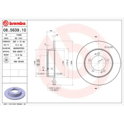 stabdžių diskas (1vnt) PRIME LINE
                                BREMBO                                                08.