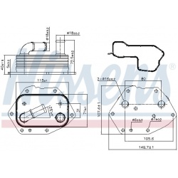 Aušintuvas tepalo
                                NISSENS                                                90808, NISSENS, 908