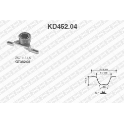 paskirstymo diržo komplektas
                                SNR                                                KD452.04, SN
