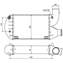 tarpinis suslėgto oro aušintuvas, kompresorius
                                NRF                                         