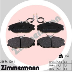 stabdžių trinkelių rinkinys, diskinis stabdys
                                ZIMMERMANN                                  