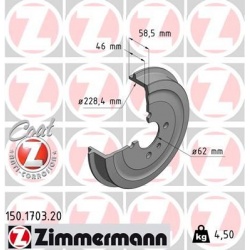 stabdžių būgnas COAT Z
                                ZIMMERMANN                                                150.1703.