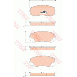 stabdžių trinkelių rinkinys, diskinis stabdys COTEC
                                TRW                                   