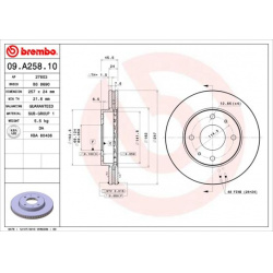 stabdžių diskas (1vnt) PRIME LINE
                                BREMBO                                                09.