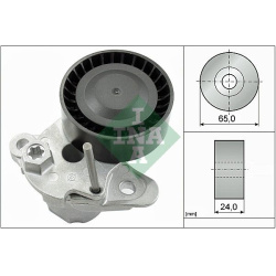 diržo įtempiklis, V formos rumbuotas diržas
                                INA                                           