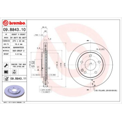 Stabdžių diskas PRIME LINE
                                BREMBO                                                09.B843.10
