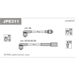uždegimo laido komplektas
JANMOR JPE311, JANM