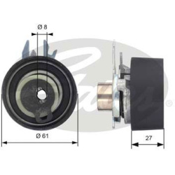 įtempiklio skriemulys, paskirstymo diržas PowerGrip™
                                GATES                               