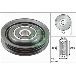 kreipiantysis skriemulys, V formos rumbuotas diržas
                                INA                                     