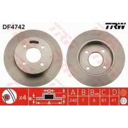 stabdžių diskas (1vnt)
                                TRW                                                DF4742, TRW, DF47