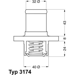 termostatas, aušinimo skystis
                                BorgWarner (Wahler)                                           