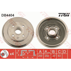 stabdžių būgnas
                                TRW                                                DB4404, TRW, DB4404, au