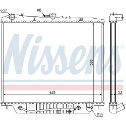 Aušinimo radiatorius
                                NISSENS                                                60852, NISSENS, 