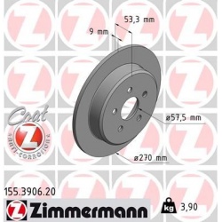 stabdžių diskas (1vnt) COAT Z
                                ZIMMERMANN                                155.3906.20, Nenuro