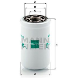 filtras, hidraulinė sistema
                                MANN-FILTER                                                WH945