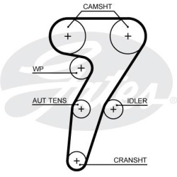 paskirstymo diržas PowerGrip™
                                GATES                                                5653XS,