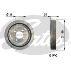 skriemulys, alkūninis velenas
                                GATES                                                TVD1102, 