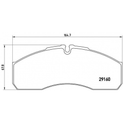 Stabdžių trinkelių rinkinys, diskinis stabdys PRIME LINE
BREMBO