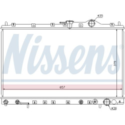 Aušinimo radiatorius
                                NISSENS                                                62887, NISSENS, 