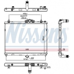 Aušinimo radiatorius
                                NISSENS                                                606055, NISSENS,
