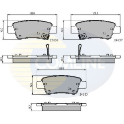 Stabdžių kaladėlės galinės
                                COMLINE                                CBP31674, COMLINE, CBP