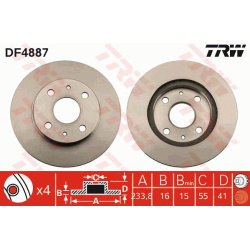 stabdžių diskas (1vnt)
                                TRW                                                DF4887, TRW, DF48