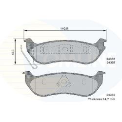 Stabdžių kaladėlės galinės
                                COMLINE                                CBP36087, COMLINE, CBP