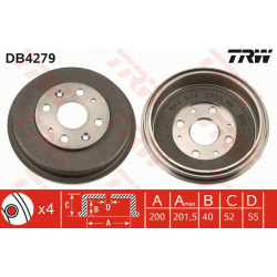 stabdžių būgnas
                                TRW                                                DB4279, TRW, DB4279, au